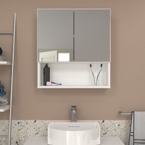 meg-GP042-0279,1-4 ΚΑΘΡΕΠΤΗΣ ΜΠΑΝΙΟΥ TRAMA ΜEGAPAP ΧΡΩΜΑ ΛΕΥΚΟ 60X16,8X65ΕΚ.