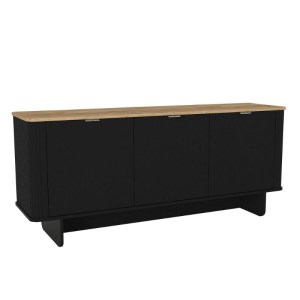 meg-GP042-0281,2-6 ΜΠΟΥΦΕΣ BOHEMA MEGAPAP ΧΡΩΜΑ ΜΑΥΡΟ - SEPET OAK 180X47X76,6ΕΚ.