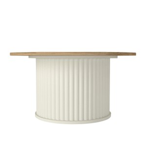 meg-GP042-0282,1-3 ΤΡΑΠΕΖΑΚΙ ΣΑΛΟΝΙΟΥ BOHEMA MEGAPAP ΧΡΩΜΑ IVORY - SEPET OAK Ø85X43,2ΕΚ.