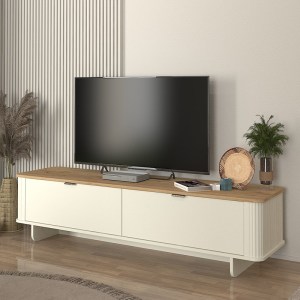meg-GP042-0283,1-0 ΕΠΙΠΛΟ ΤΗΛΕΟΡΑΣΗΣ BOHEMA MEGAPAP ΧΡΩΜΑ IVORY - SEPET OAK 180X47X45,6ΕΚ.