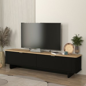 meg-GP042-0283,2-0 ΕΠΙΠΛΟ ΤΗΛΕΟΡΑΣΗΣ BOHEMA MEGAPAP ΧΡΩΜΑ ΜΑΥΡΟ - SEPET OAK 180X47X45,6ΕΚ.