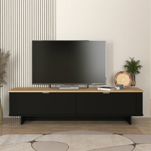 meg-GP042-0283,2-2 ΕΠΙΠΛΟ ΤΗΛΕΟΡΑΣΗΣ BOHEMA MEGAPAP ΧΡΩΜΑ ΜΑΥΡΟ - SEPET OAK 180X47X45,6ΕΚ.