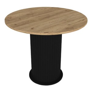 meg-GP042-0285,2-8 ΤΡΑΠΕΖΙ BOHEMA MEGAPAP ΧΡΩΜΑ ΜΑΥΡΟ - SEPET OAK Ø90X77,7ΕΚ.