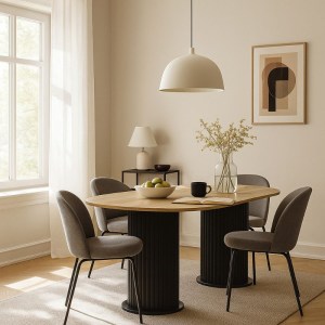 meg-GP042-0286,2-4 ΤΡΑΠΕΖΙ BOHEMA MEGAPAP ΧΡΩΜΑ ΜΑΥΡΟ - SEPET OAK 180X90X77,7ΕΚ.
