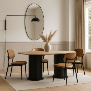 meg-GP042-0286,2-5 ΤΡΑΠΕΖΙ BOHEMA MEGAPAP ΧΡΩΜΑ ΜΑΥΡΟ - SEPET OAK 180X90X77,7ΕΚ.