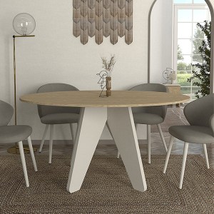 meg-GP042-0290,1-2 ΤΡΑΠΕΖΙ REBEL MEGAPAP ΧΡΩΜΑ ROTA OAK - SANDSTONE 150X90X75ΕΚ.