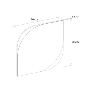 meg-GP042-0293,1-5 ΚΑΘΡΕΠΤΗΣ ΤΟΙΧΟΥ LAVA ΜEGAPAP ΧΡΩΜΑ ROTA OAK - ΑΝΘΡΑΚΙ 70X2,2X70ΕΚ.