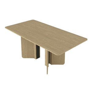 meg-GP042-0297,1-6 ΤΡΑΠΕΖΙ LAVA MEGAPAP ΧΡΩΜΑ ROTA OAK - ΑΝΘΡΑΚΙ 180X90X76,8ΕΚ.