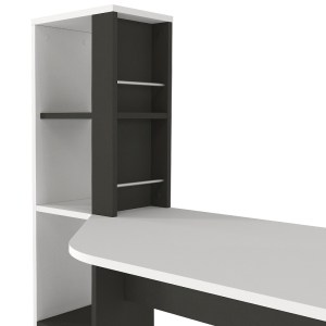 meg-GP042-0313,1-5 ΓΡΑΦΕΙΟ ΕΡΓΑΣΙΑΣ GEMINI MEGAPAP ΧΡΩΜΑ ΑΝΘΡΑΚΙ - ΛΕΥΚΟ 121,8X59,6X131,8ΕΚ.