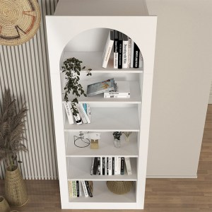 meg-GP042-0314,1-2 ΒΙΒΛΙΟΘΗΚΗ VOILA MEGAPAP ΧΡΩΜΑ ΛΕΥΚΟ 74X35X180ΕΚ.