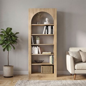 meg-GP042-0314,2-1 ΒΙΒΛΙΟΘΗΚΗ VOILA MEGAPAP ΧΡΩΜΑ SEPET OAK 74X35X180ΕΚ.