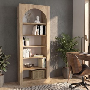 meg-GP042-0314,2-5 ΒΙΒΛΙΟΘΗΚΗ VOILA MEGAPAP ΧΡΩΜΑ SEPET OAK 74X35X180ΕΚ.