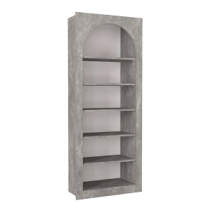 meg-GP042-0314,3-6 ΒΙΒΛΙΟΘΗΚΗ VOILA MEGAPAP ΧΡΩΜΑ ΓΚΡΙ ΣΚΥΡΟΔΕΜΑΤΟΣ 74X35X180ΕΚ.