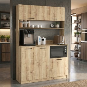meg-GP042-0334,2-0 ΕΠΙΠΛΟ ΚΟΥΖΙΝΑΣ TUCO 3 MEGAPAP ΧΡΩΜΑ SAPPHIRE OAK 123,8X40X180ΕΚ.