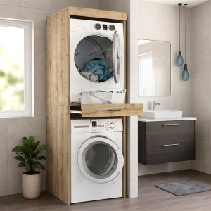meg-GP042-0338,2-2 ΕΠΙΠΛΟ ΠΛΥΝΤΗΡΙΟΥ - ΣΤΕΓΝΩΤΗΡΙΟΥ FIKA MEGAPAP ΧΡΩΜΑ SAPPHIRE OAK 67X61,8X198,5ΕΚ.