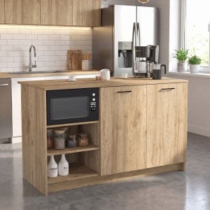 meg-GP042-0343,4-0 ΤΡΑΠΕΖΙ - ΠΑΓΚΟΣ ΚΟΥΖΙΝΑΣ PERES MEGAPAP ΧΡΩΜΑ SEPET OAK 150X70X91,8ΕΚ.