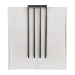 meg-GP042-0344,1-6 ΓΡΑΦΕΙΟ ΥΠΟΔΟΧΗΣ - RECEPTION HOLA MEGAPAP ΧΡΩΜΑ ΛΕΥΚΟ - ΑΝΘΡΑΚΙ 93,6X45,2X110,3ΕΚ.