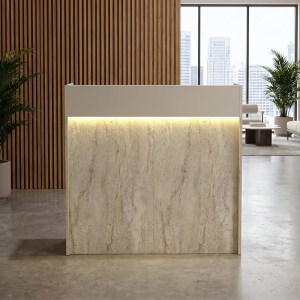meg-GP042-0345,3-2 ΓΡΑΦΕΙΟ ΥΠΟΔΟΧΗΣ - RECEPTION WILKO MEGAPAP ΜΕ LED ΧΡΩΜΑ TRAVERTINE - SANDSTONE 113,6X42X110ΕΚ.