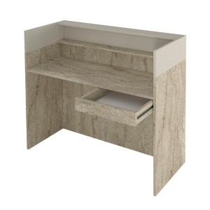 meg-GP042-0345,3-7 ΓΡΑΦΕΙΟ ΥΠΟΔΟΧΗΣ - RECEPTION WILKO MEGAPAP ΜΕ LED ΧΡΩΜΑ TRAVERTINE - SANDSTONE 113,6X42X110ΕΚ.
