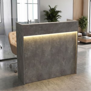 meg-GP042-0345,4-0 ΓΡΑΦΕΙΟ ΥΠΟΔΟΧΗΣ - RECEPTION WILKO MEGAPAP ΜΕ LED ΧΡΩΜΑ ΓΚΡΙ ΣΚΥΡΟΔΕΜΑΤΟΣ 113,6X42X110ΕΚ.