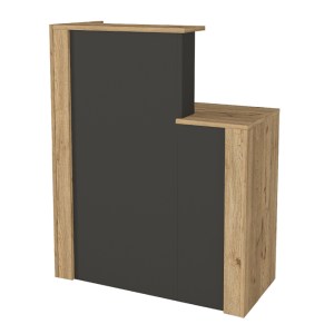 meg-GP042-0346,1-5 ΓΡΑΦΕΙΟ ΥΠΟΔΟΧΗΣ - RECEPTION ENTER MEGAPAP ΧΡΩΜΑ SEPET OAK - ΑΝΘΡΑΚΙ 86,9X40X110,3ΕΚ.