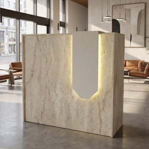 meg-GP042-0348,3-0 ΓΡΑΦΕΙΟ ΥΠΟΔΟΧΗΣ - RECEPTION NAVITA MEGAPAP ΜΕ LED ΧΡΩΜΑ TRAVERTINE - SANDSTONE 113,6X42X111,8ΕΚ.