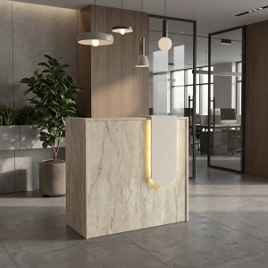 meg-GP042-0348,3-3 ΓΡΑΦΕΙΟ ΥΠΟΔΟΧΗΣ - RECEPTION NAVITA MEGAPAP ΜΕ LED ΧΡΩΜΑ TRAVERTINE - SANDSTONE 113,6X42X111,8ΕΚ.