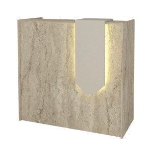 meg-GP042-0348,3-6 ΓΡΑΦΕΙΟ ΥΠΟΔΟΧΗΣ - RECEPTION NAVITA MEGAPAP ΜΕ LED ΧΡΩΜΑ TRAVERTINE - SANDSTONE 113,6X42X111,8ΕΚ.