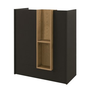 meg-GP042-0350,1-7 ΓΡΑΦΕΙΟ ΥΠΟΔΟΧΗΣ - RECEPTION BONVENO MEGAPAP ΧΡΩΜΑ ΑΝΘΡΑΚΙ - SEPET OAK 90X43,2X110ΕΚ.