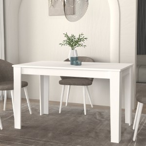 meg-GP042-0355,2-0 ΤΡΑΠΕΖΙ DARLEN MEGAPAP ΧΡΩΜΑ ΛΕΥΚΟ 125X72X74ΕΚ.