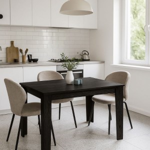 meg-GP042-0355,4-3 ΤΡΑΠΕΖΙ DARLEN MEGAPAP ΧΡΩΜΑ SENCRON BLACK 125X72X74ΕΚ.