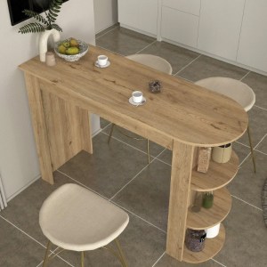 meg-GP042-0356,1-1 ΤΡΑΠΕΖΙ ΜΠΑΡ VIGNE MEGAPAP ΧΡΩΜΑ SEPET OAK 150X51,6X101,8ΕΚ.