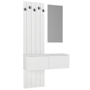 meg-GP042-0358,2-6 ΕΠΙΠΛΟ ΕΙΣΟΔΟΥ KANSO MEGAPAP ΧΡΩΜΑ ΛΕΥΚΟ 100X35X196,7ΕΚ.