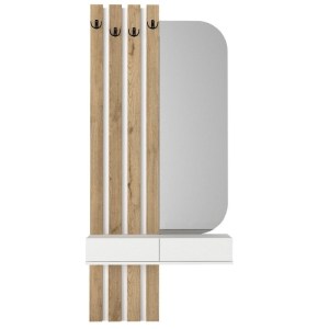 meg-GP042-0360,2-5 ΕΠΙΠΛΟ ΕΙΣΟΔΟΥ REYAS MEGAPAP ΧΡΩΜΑ ΛΕΥΚΟ - SEPET OAK 90X27X205,6ΕΚ.