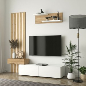meg-GP042-0364,2-1 ΣΥΝΘΕΣΗ ΤΗΛΕΟΡΑΣΗΣ ROSALINE MEGAPAP ΧΡΩΜΑ ΛΕΥΚΟ - SEPET OAK 183X31,3X196,9ΕΚ.