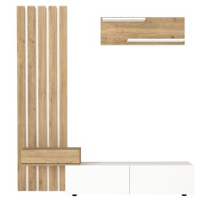meg-GP042-0364,2-7 ΣΥΝΘΕΣΗ ΤΗΛΕΟΡΑΣΗΣ ROSALINE MEGAPAP ΧΡΩΜΑ ΛΕΥΚΟ - SEPET OAK 183X31,3X196,9ΕΚ.