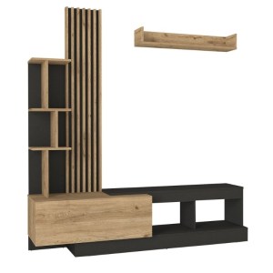 meg-GP042-0365,1-8 ΣΥΝΘΕΣΗ ΤΗΛΕΟΡΑΣΗΣ VERMONT MEGAPAP ΧΡΩΜΑ ΑΝΘΡΑΚΙ - SEPET OAK 180X40X193,8ΕΚ.