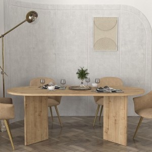 meg-GP042-0366,1-1 ΤΡΑΠΕΖΙ CORTADO MEGAPAP ΧΡΩΜΑ SAPPHIRE OAK 200X90X74ΕΚ.