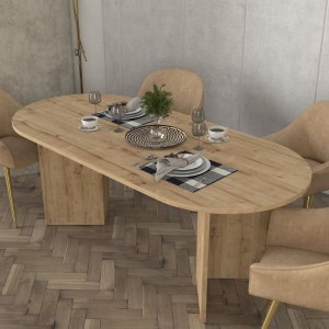 meg-GP042-0366,1-2 ΤΡΑΠΕΖΙ CORTADO MEGAPAP ΧΡΩΜΑ SAPPHIRE OAK 200X90X74ΕΚ.