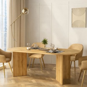 meg-GP042-0366,1-3 ΤΡΑΠΕΖΙ CORTADO MEGAPAP ΧΡΩΜΑ SAPPHIRE OAK 200X90X74ΕΚ.