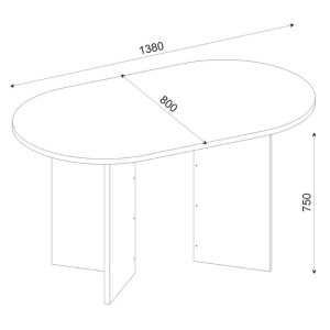 meg-GP042-0367,1-6 ΤΡΑΠΕΖΙ CORTADO MEGAPAP ΧΡΩΜΑ SAPPHIRE OAK 138X80X75ΕΚ.