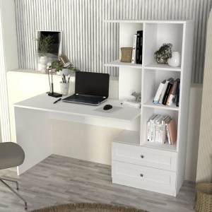 meg-GP042-0368,1-1 ΓΡΑΦΕΙΟ ΕΡΓΑΣΙΑΣ MANTRA MEGAPAP ΧΡΩΜΑ ΛΕΥΚΟ 150X60X152ΕΚ.
