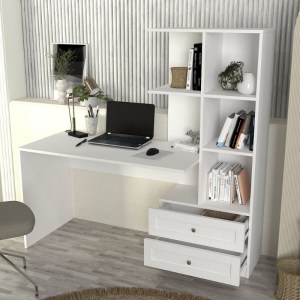 meg-GP042-0368,1-2 ΓΡΑΦΕΙΟ ΕΡΓΑΣΙΑΣ MANTRA MEGAPAP ΧΡΩΜΑ ΛΕΥΚΟ 150X60X152ΕΚ.