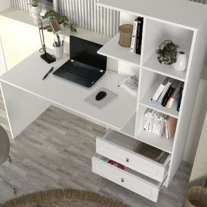 meg-GP042-0368,1-3 ΓΡΑΦΕΙΟ ΕΡΓΑΣΙΑΣ MANTRA MEGAPAP ΧΡΩΜΑ ΛΕΥΚΟ 150X60X152ΕΚ.