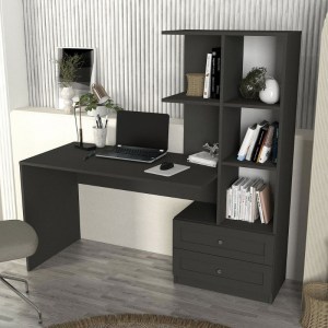 meg-GP042-0368,2-1 ΓΡΑΦΕΙΟ ΕΡΓΑΣΙΑΣ MANTRA MEGAPAP ΧΡΩΜΑ ΑΝΘΡΑΚΙ 150X60X152ΕΚ.