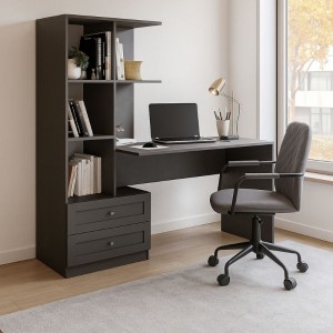 meg-GP042-0369,2-0 ΓΡΑΦΕΙΟ ΕΡΓΑΣΙΑΣ MANTRA MEGAPAP ΧΡΩΜΑ ΑΝΘΡΑΚΙ 150X60X152ΕΚ.