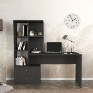 meg-GP042-0369,2-4 ΓΡΑΦΕΙΟ ΕΡΓΑΣΙΑΣ MANTRA MEGAPAP ΧΡΩΜΑ ΑΝΘΡΑΚΙ 150X60X152ΕΚ.