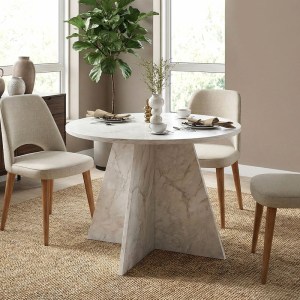 meg-GP042-0370,2-0 ΤΡΑΠΕΖΙ TAILOR MEGAPAP ΧΡΩΜΑ ΛΕΥΚΟ ΕΦΕ ΜΑΡΜΑΡΟΥ Ø100X75,7ΕΚ.