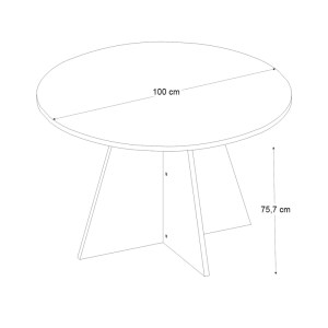 meg-GP042-0370,2-7 ΤΡΑΠΕΖΙ TAILOR MEGAPAP ΧΡΩΜΑ ΛΕΥΚΟ ΕΦΕ ΜΑΡΜΑΡΟΥ Ø100X75,7ΕΚ.