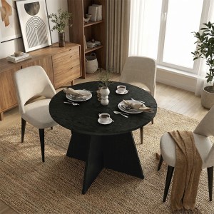 meg-GP042-0370,3-1 ΤΡΑΠΕΖΙ TAILOR MEGAPAP ΧΡΩΜΑ SENCRON BLACK Ø100X75,7ΕΚ.